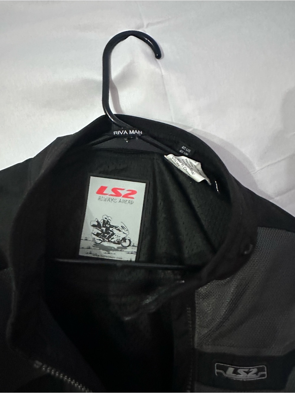 Men's LS2 RIVA MAN Motorcycle Jacket with Red Accent M - Picture 5 of 5